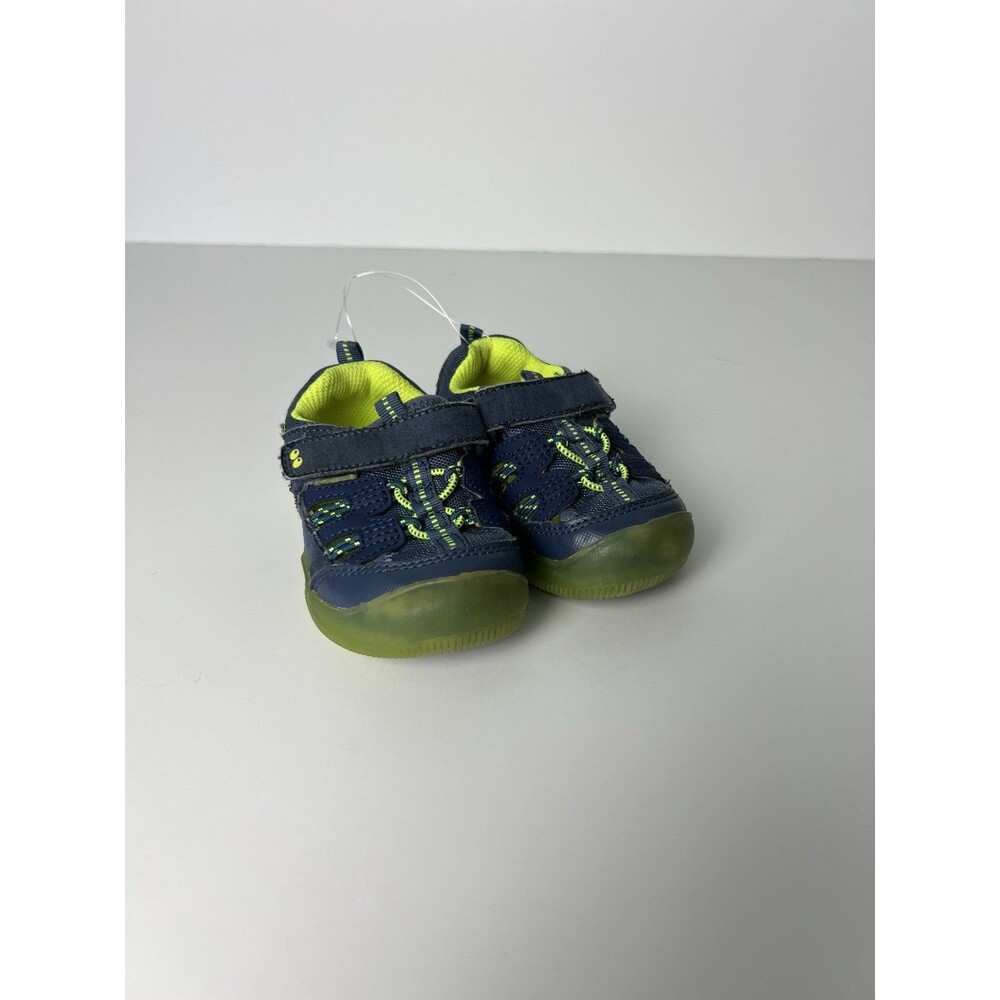 OshKosh B'gosh Toddler Boys Navy Green Closed Toe Water Sandals Shoes Size 5